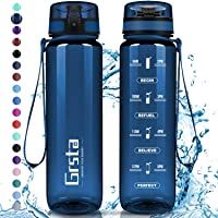 Los mejores  - Grsta Botella Agua - Botella de Agua Deportes 350ml-500ml-800ml-1L-1.5L Botella Deportiva Tritan de Plástico Sin BPA con…